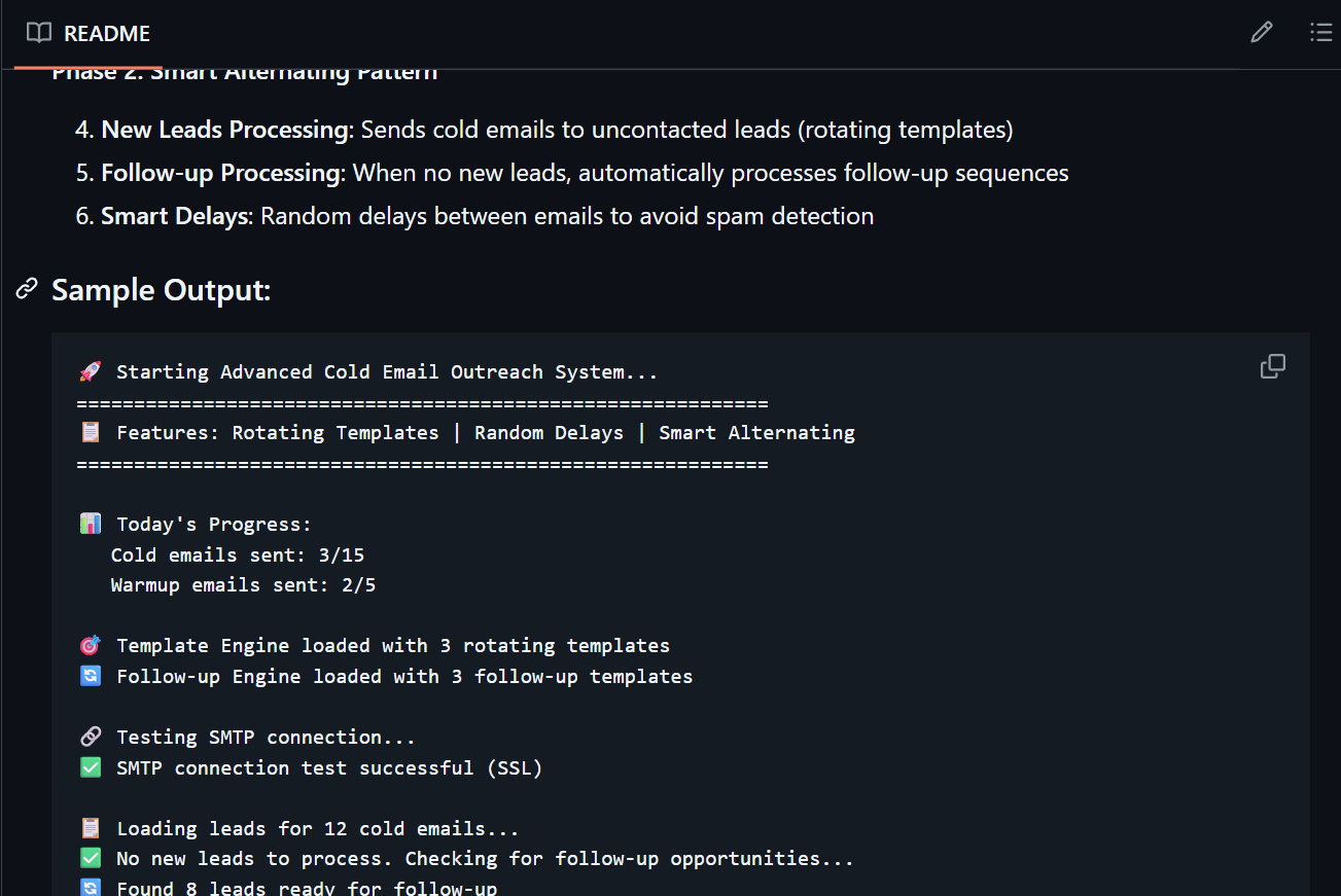 Cold Emailer Project Screenshot